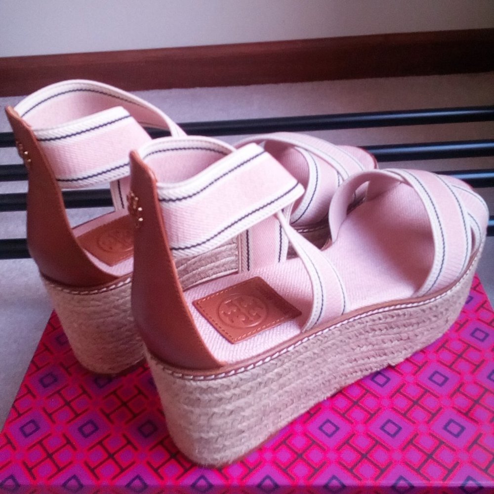 Tory Burch Frieda Platform Espadrille Sandals NEW - Picture 6 of 10